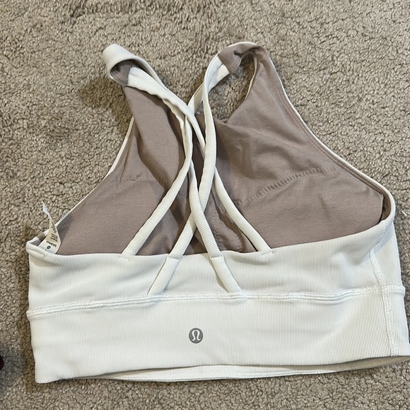 Lululemon energy bra long line size 8 white - Picture 2 of 2